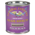 General Finishes 1 Qt Pitch Black Glaze Effects Water-Based Translucent Color QTPB